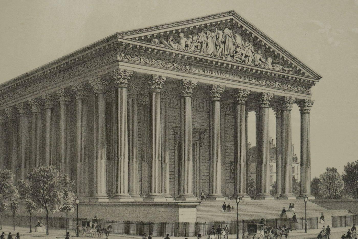 Lithograph engraving ‘Paris in her Splendor’ Church of the Madeleine, 19th century.
Measures: H 31cm, L 42cm.

 