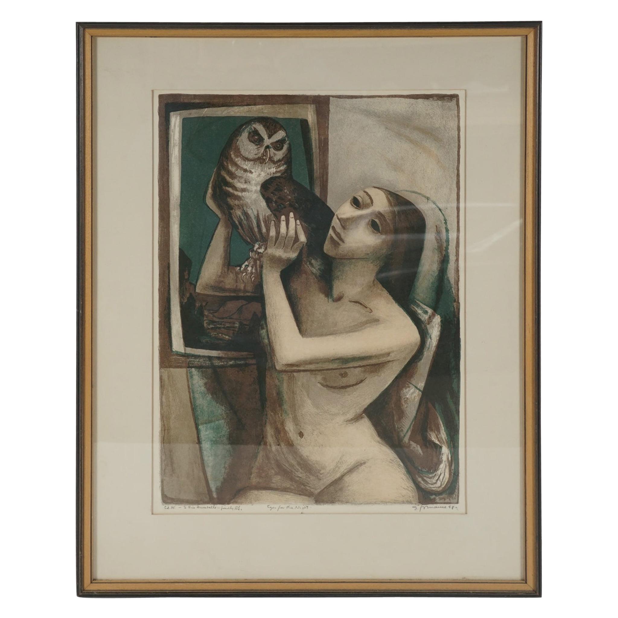 Lithograph “Eyes For the Night” by Bento Murdock Spruance