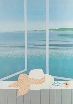 Lithographie encadrée sous verre, 1990.