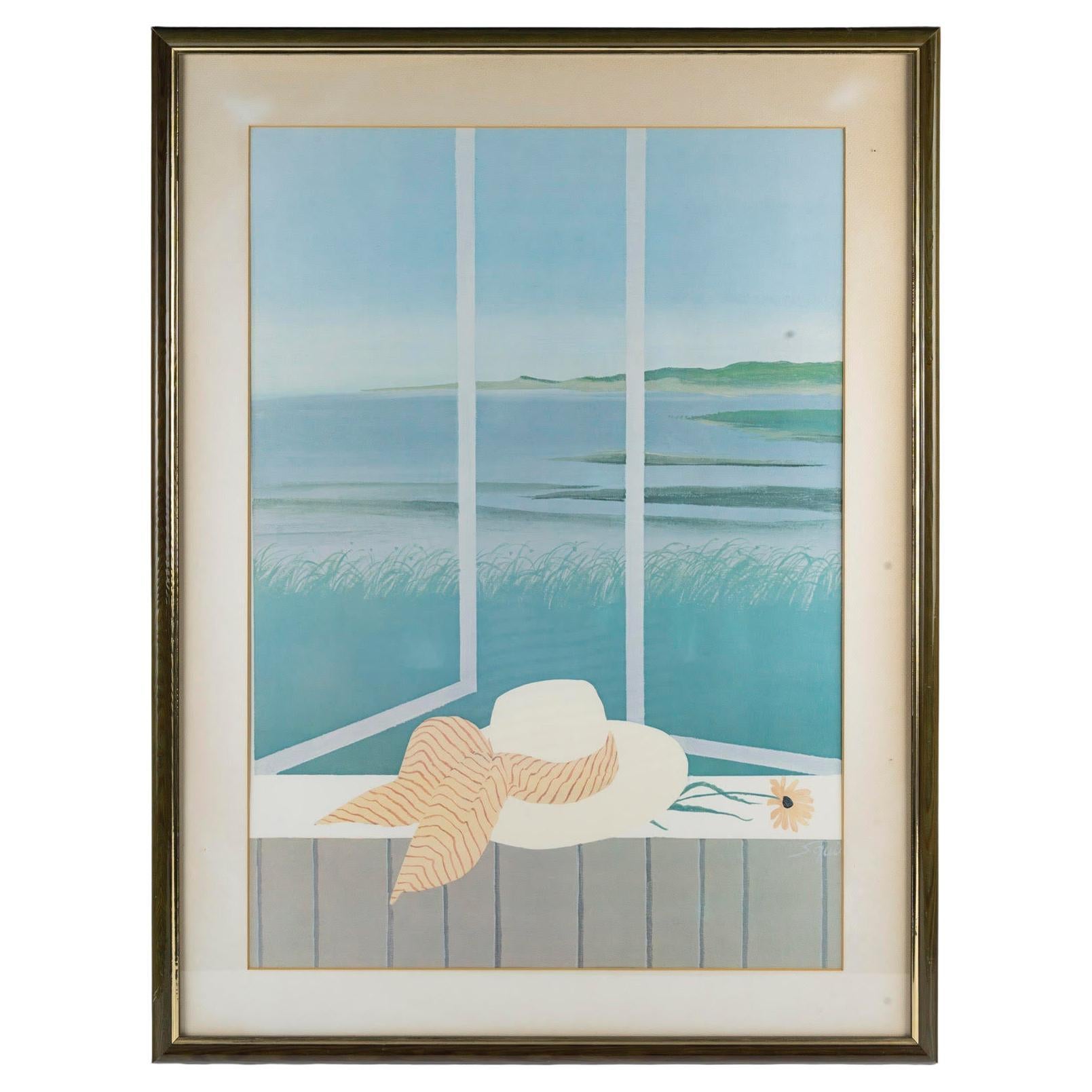 Lithograph Framed Under Glass, 1990.