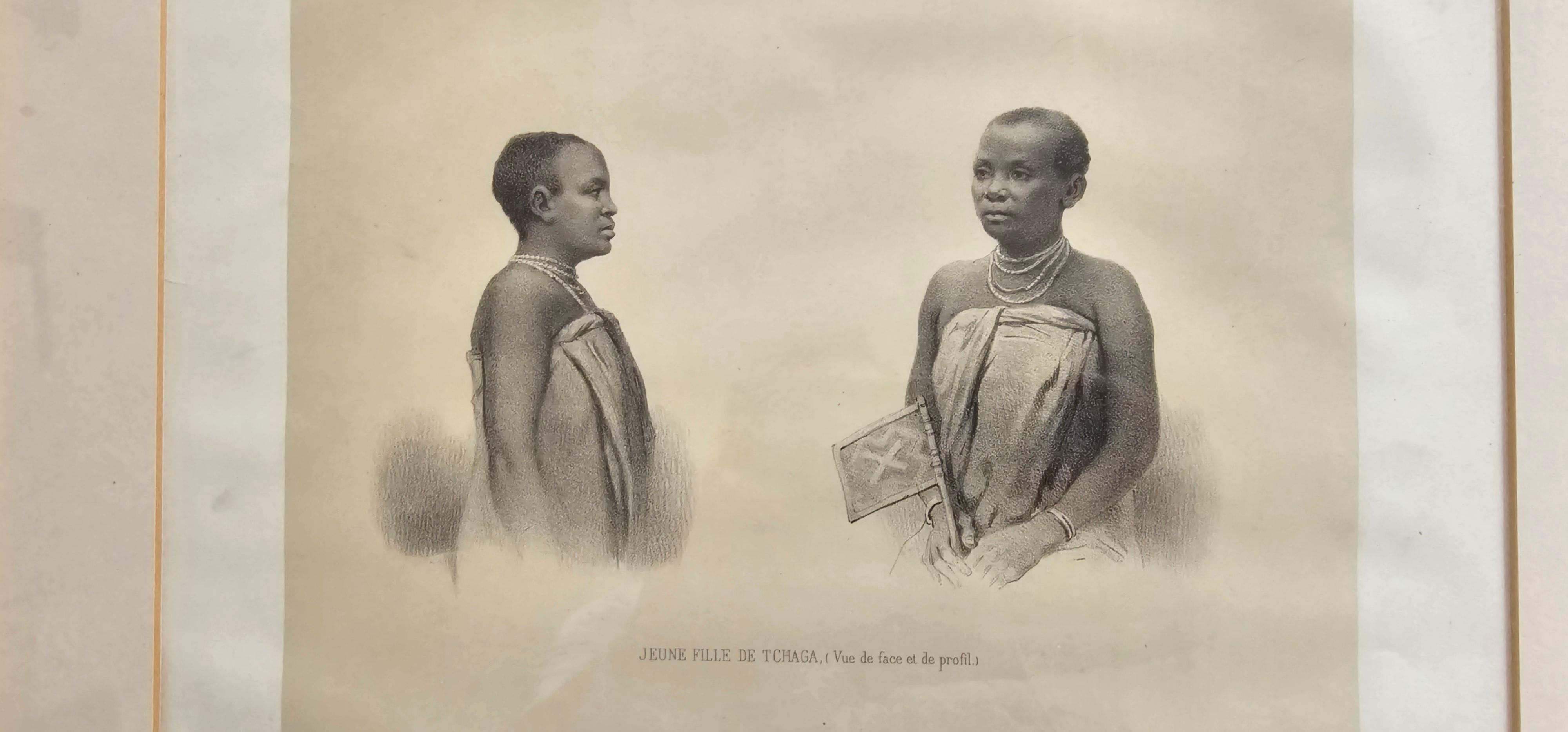 Colonial britannique Lithographie - Dames kenyanes en vente