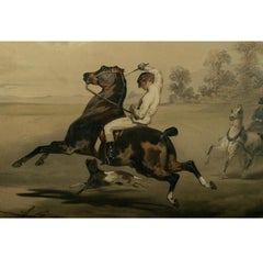Lithograph Le Poney after Alfred de Dreux, coloured by Loeillot et Ciceri c1840