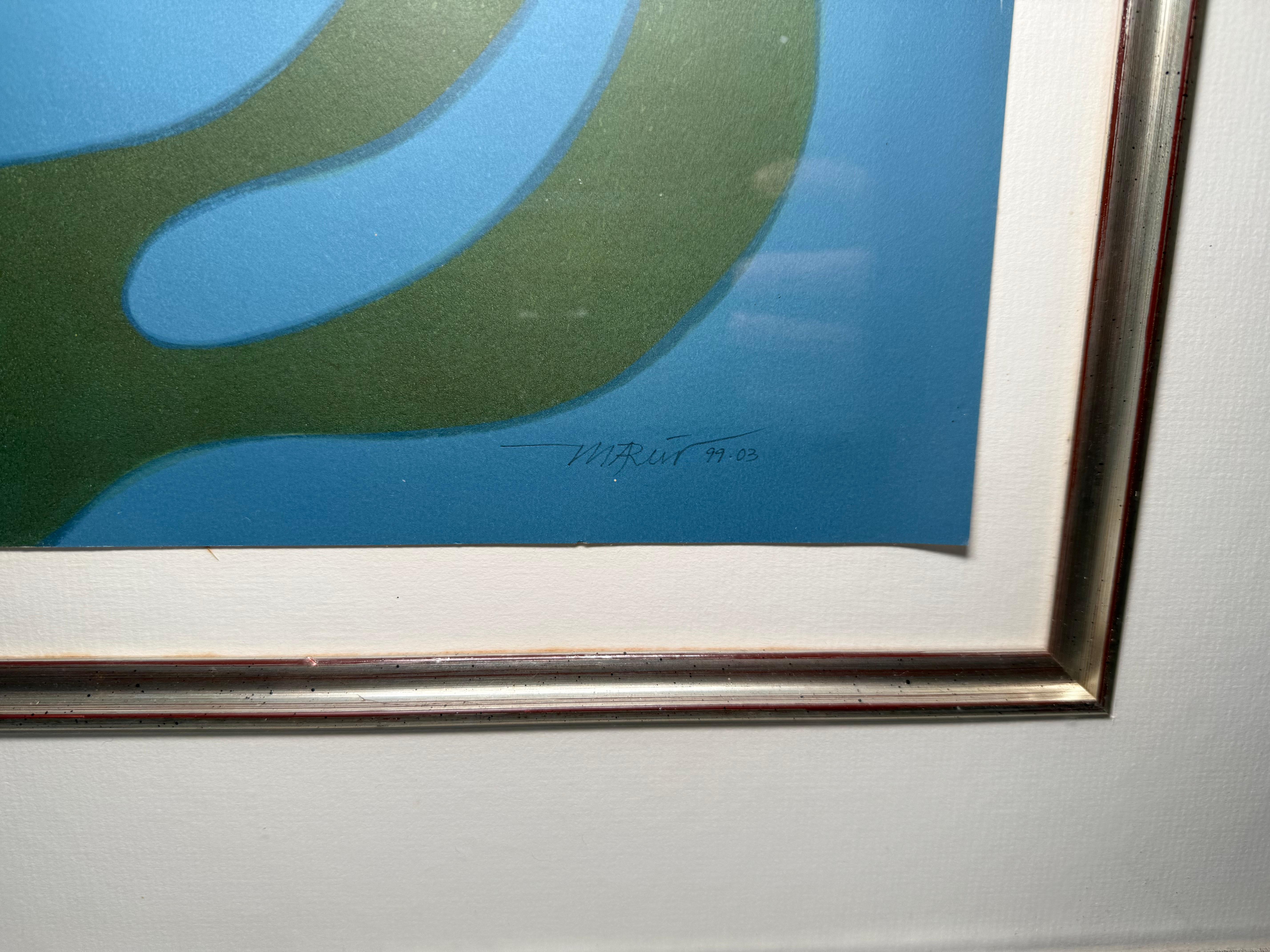 Lithographie eines Jockeys mit seinem Mond von Augusto Marin (Moderne) im Angebot