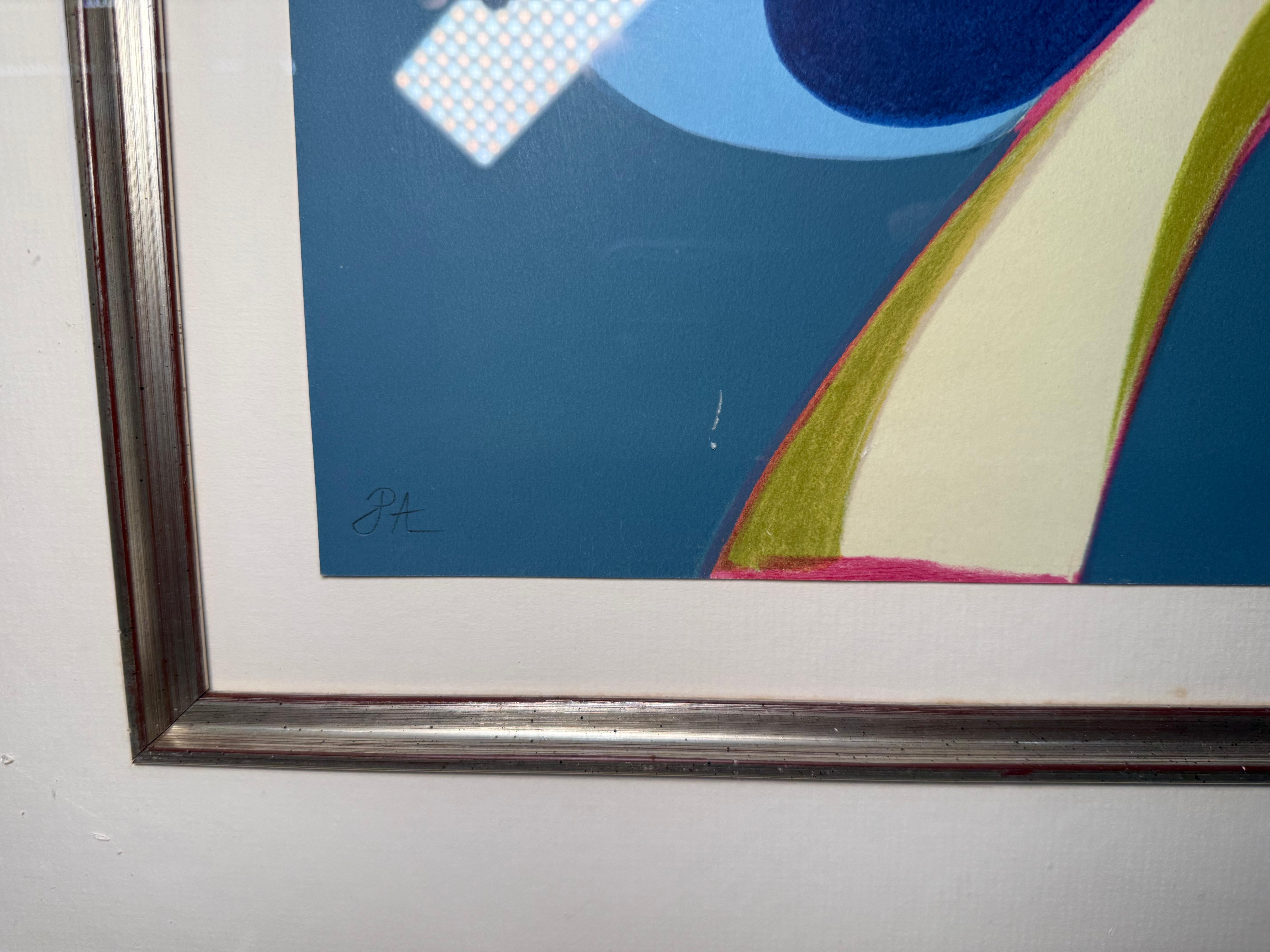 Lithographie eines Jockeys mit seinem Mond von Augusto Marin (amerikanisch) im Angebot