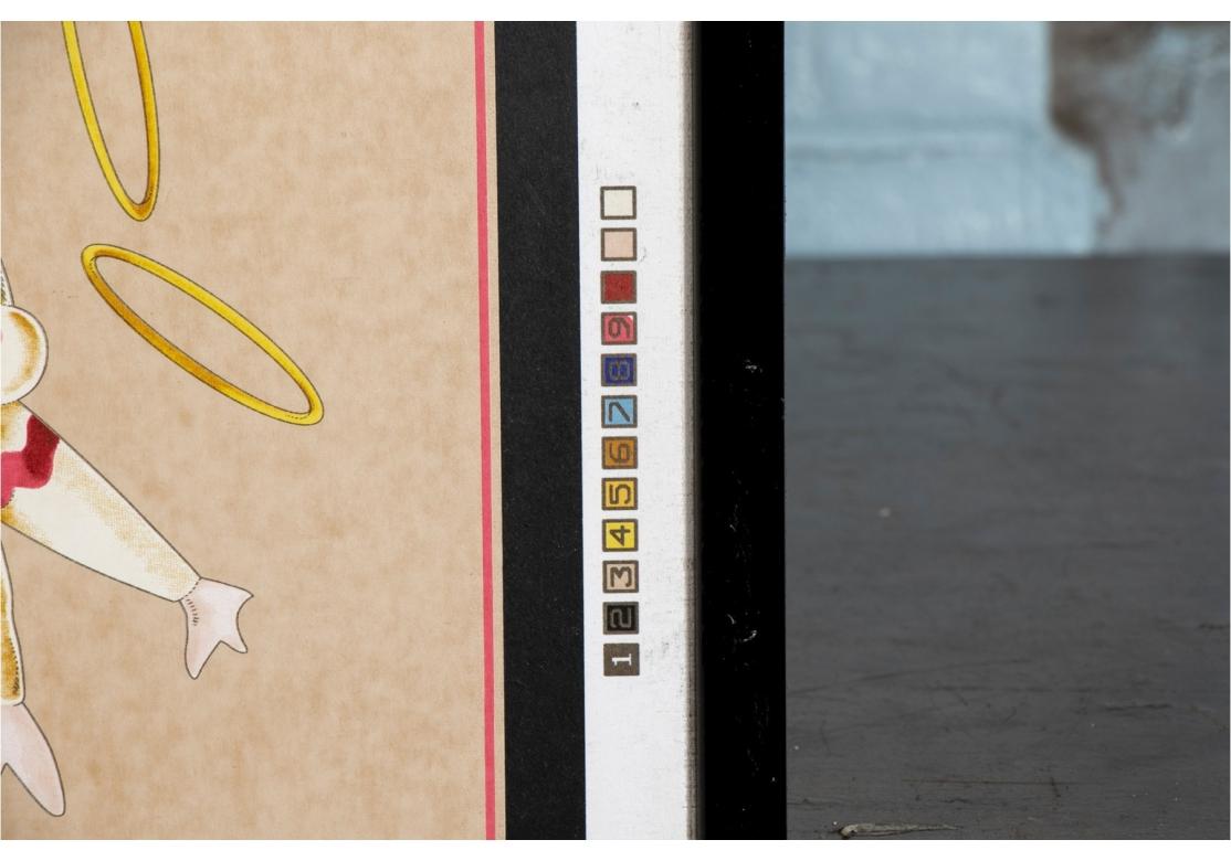 Hollywood Regency Lithograph Of A Stefano Ricci Rendering For A Scarf Production With Le Cirque De For Sale