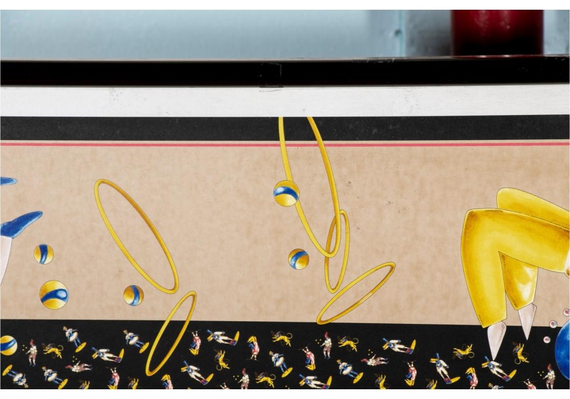 Metal Lithograph Of A Stefano Ricci Rendering For A Scarf Production With Le Cirque De For Sale