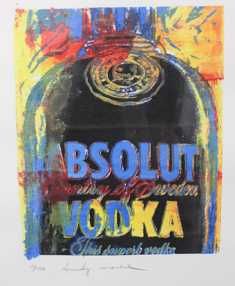 Lithograph of Absolute Vodka by Andy Warhol For Sale at 1stDibs