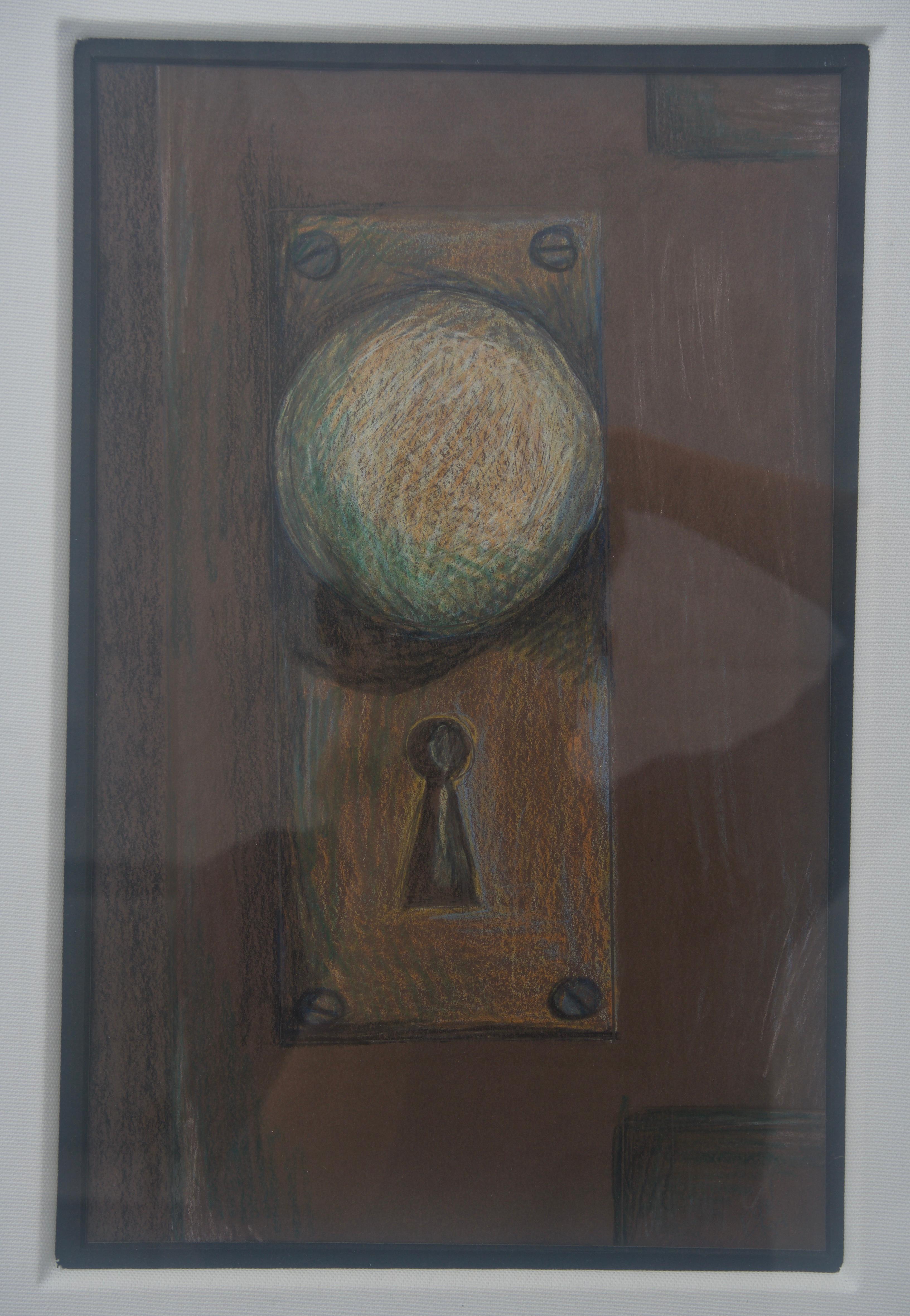 American Drawing of Antique Doorknob For Sale