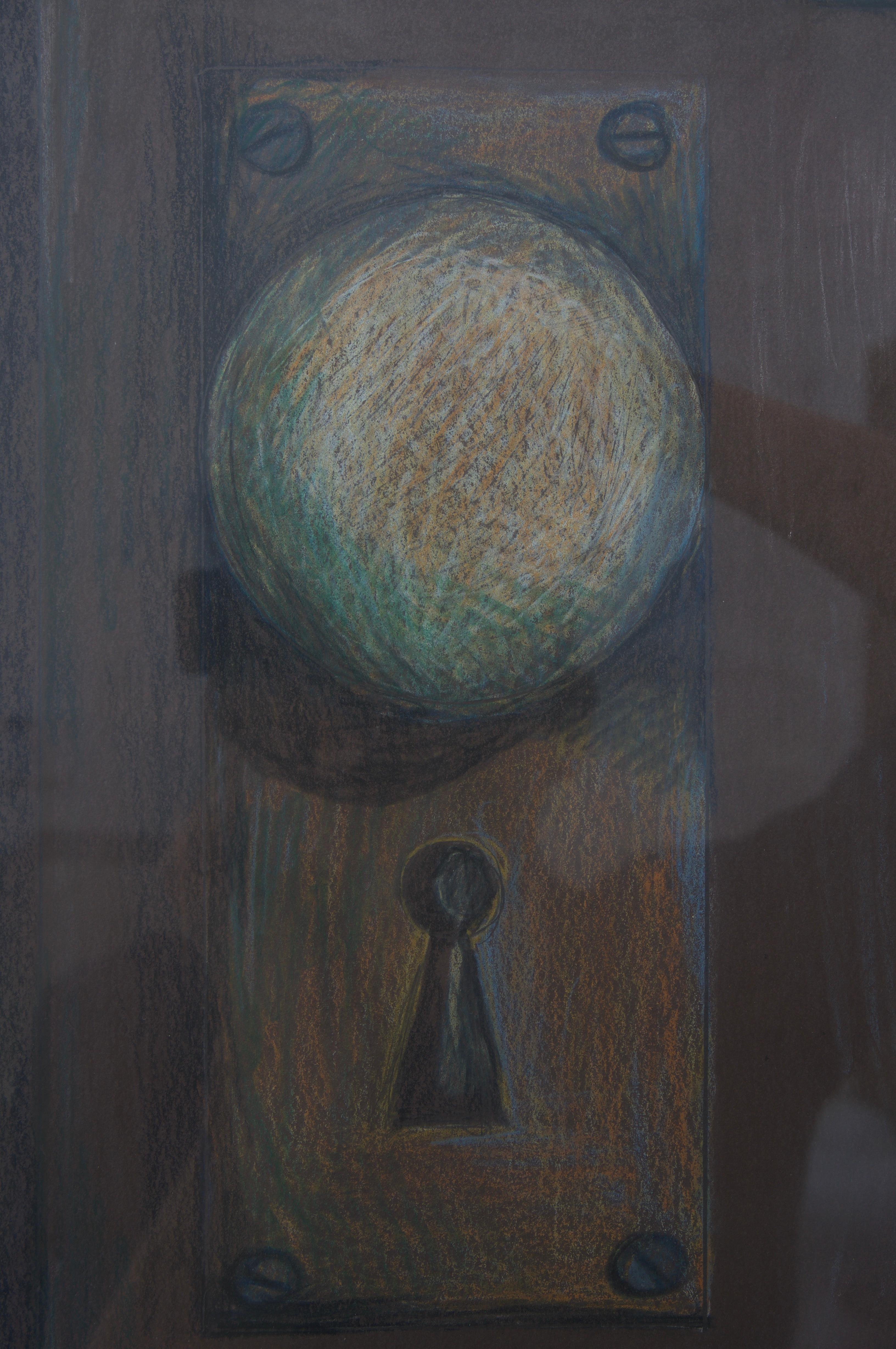 Drawing of Antique Doorknob In Good Condition For Sale In West Palm Beach, FL