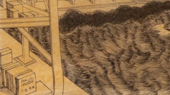 Lithograph of Ocean Line "Lîle est Vilaine" by Paul Iribe