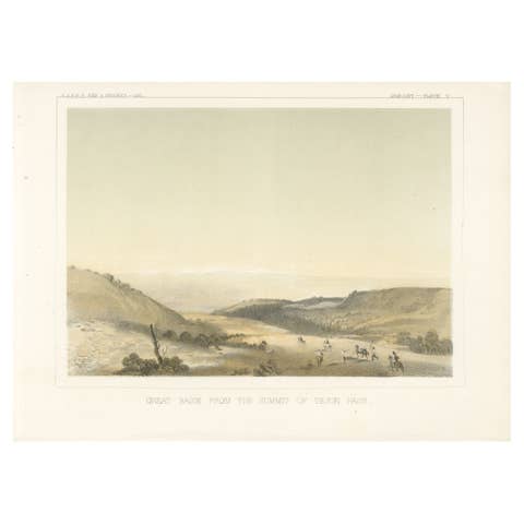 Lithograph of the Great Basin from the Summit of Tejon Pass, California, 1856