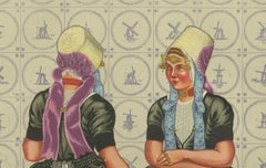 Lithograph of Walcheren Women’s Daily Dress with Bonnets and Beuk, ca. 1860–1890