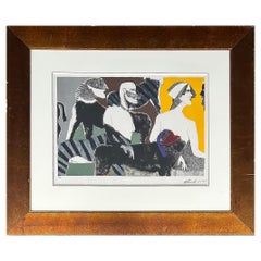 Lithograph on Paper by Artist Moises Finale, Signed, dated 1991, Numbered #10/30