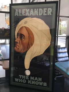 Huge Lithograph "Alexander The Man Who Knows"