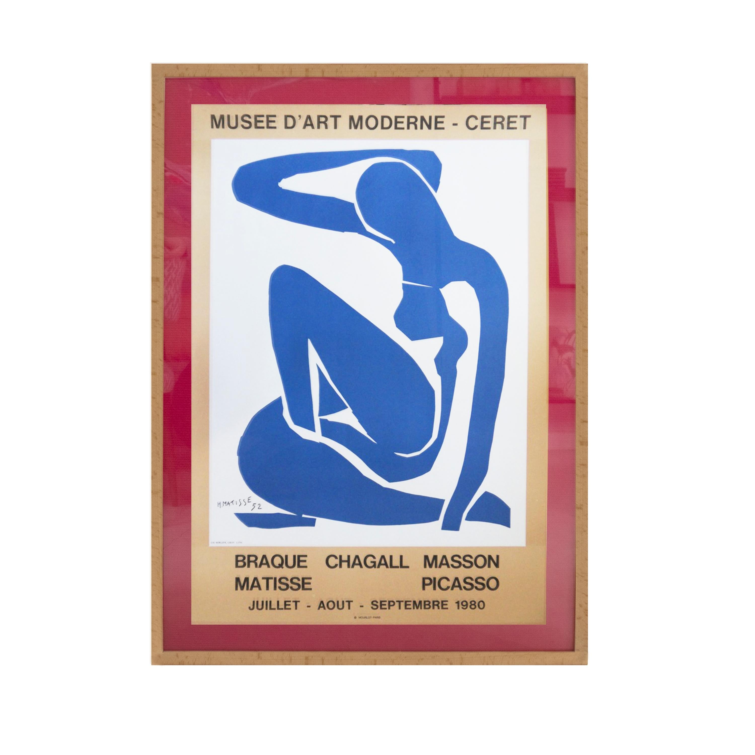 Original Lithograph Poster of Henri Matisse, printed by Mourlot for the Exhibition 