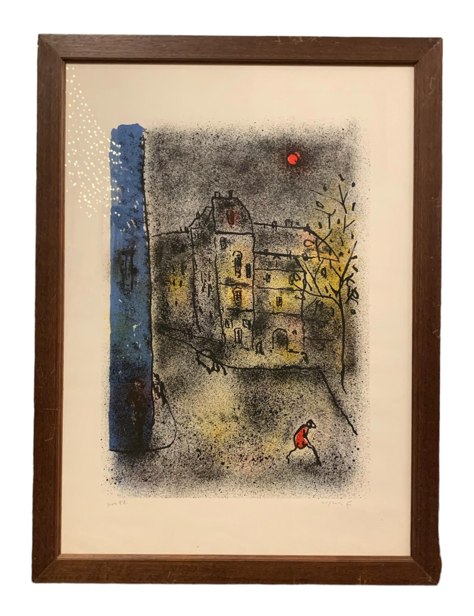 Author's proof lithograph by Franco Rognoni made in the 1970s. The lithograph is shipped without frame and crystal. 

Ø cm 57 h cm 77

Born in 1913 in Milan, he was a painter, designer and engraver who stood out for his sometimes surreal pictorial