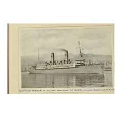 1930er Jahre Antike nautische Druck Darstellung Ozeanien Schiff von Adolfo Barabino Genova
