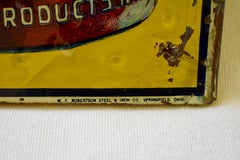 Lithograph Quilted Tin Advertising Sign, Early 20th Century Grape-Ola Soda