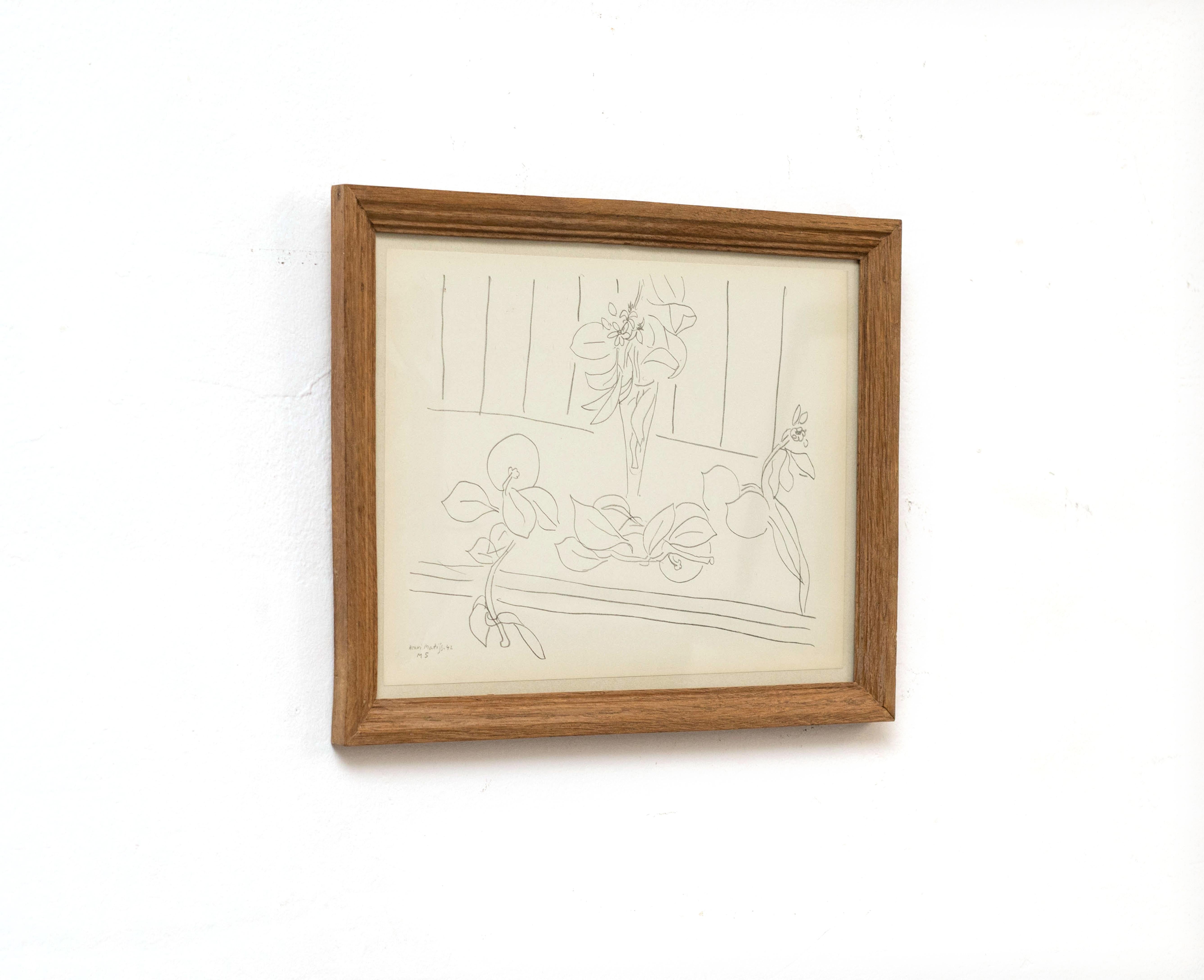 Lithographie-Reproduktion nach einer Zeichnung von Henri Matisse (Moderne der Mitte des Jahrhunderts) im Angebot