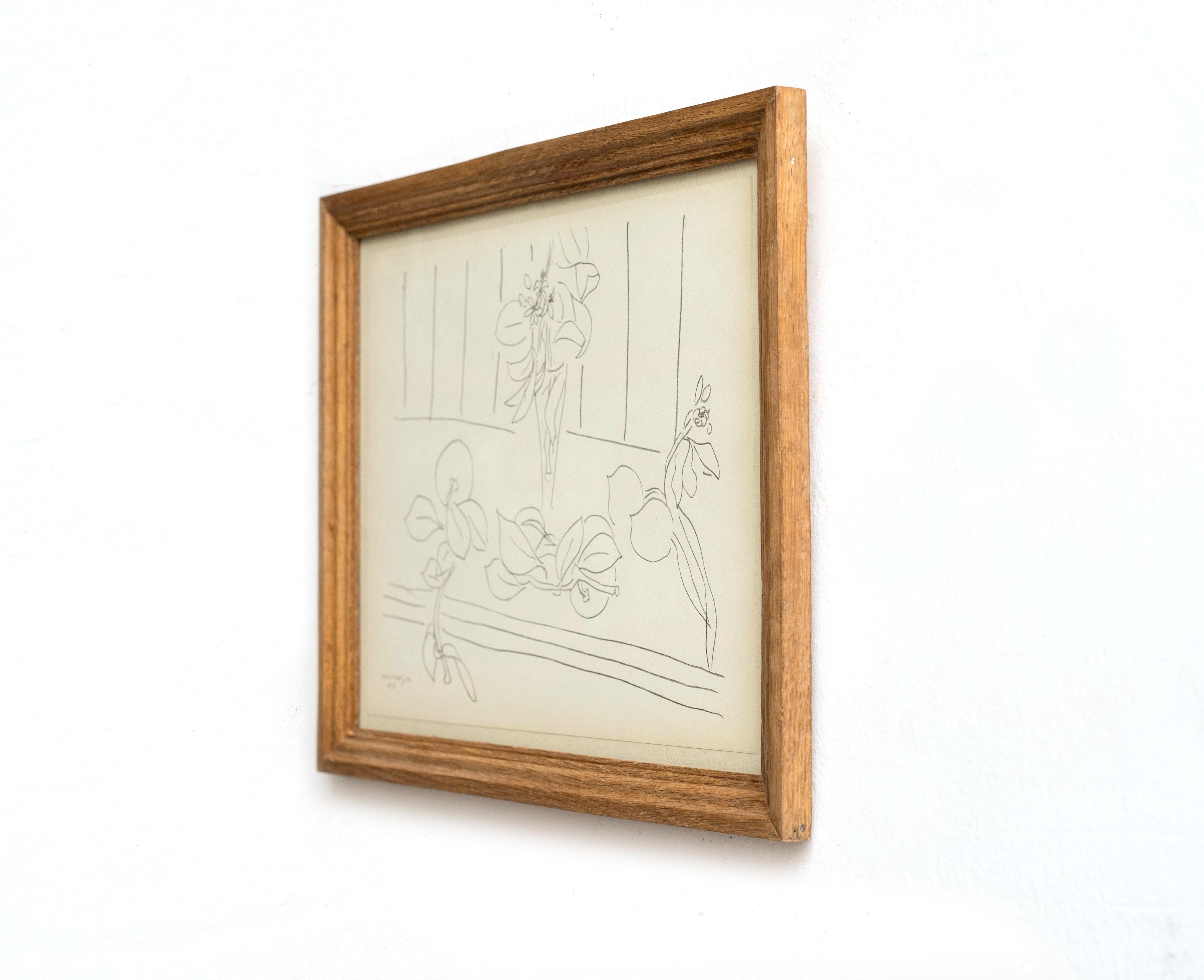 Lithographie-Reproduktion nach einer Zeichnung von Henri Matisse (Französisch) im Angebot