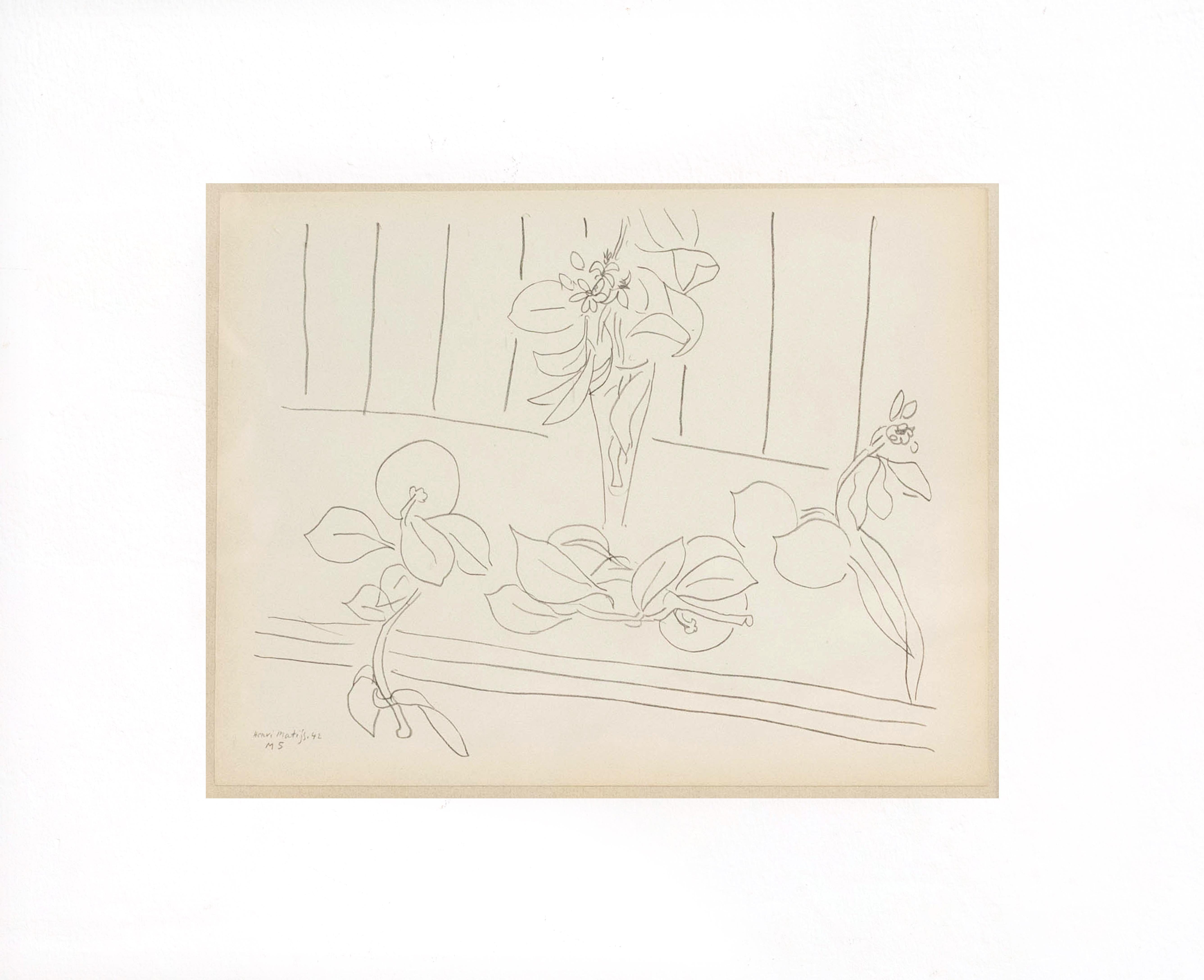 Lithograph Reproduction After Henri Matisse Drawing In Good Condition For Sale In Barcelona, Barcelona