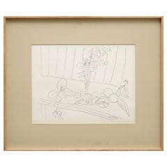 Used Lithograph Reproduction after Henri Matisse Drawing