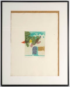 Lithograph, signed and framed, 20th century.