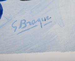 Lithograph Titled "L'astre Et L'oiseau ii" After Georges Braque