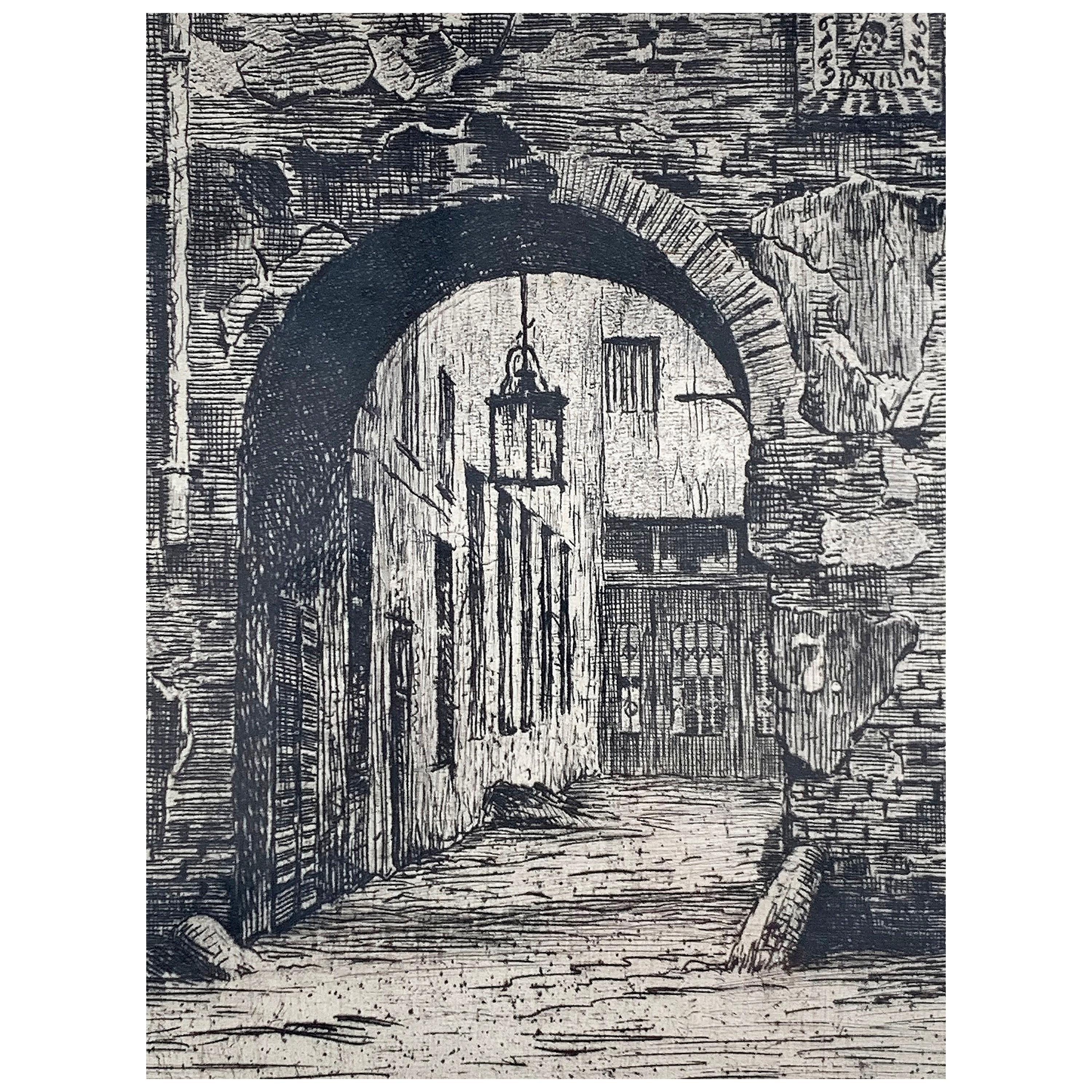 Lithograph Titled "Old Berlin" For Sale