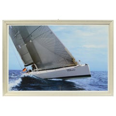 Lithograph with Frame of a Photo by Daniel Forster of 2001 America’s Cup