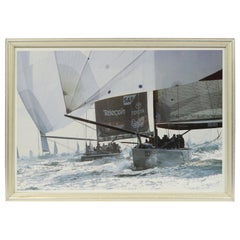 Lithograph with Frame of a Photo by Daniel Forster of 2001 America’s Cup
