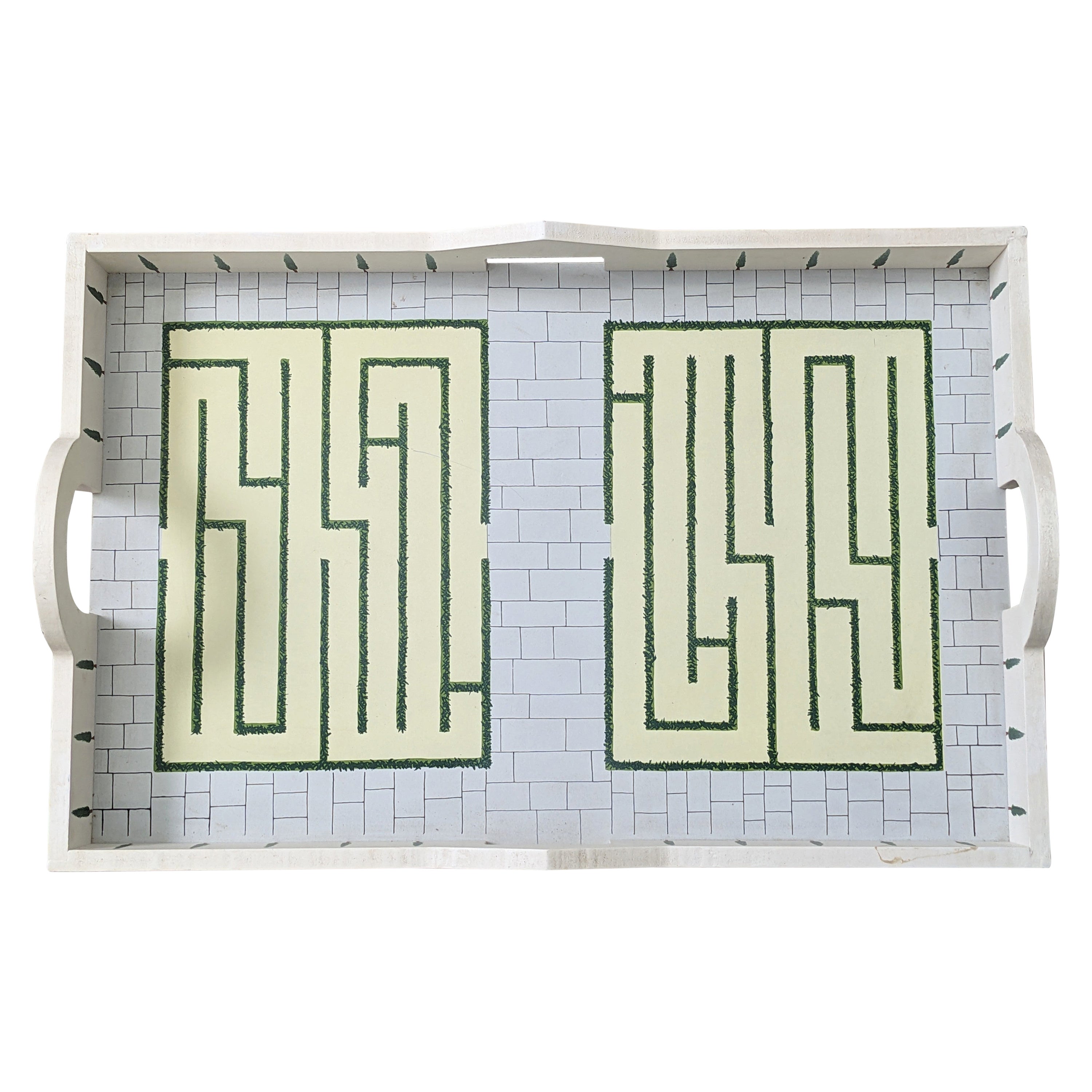 Lithographed Palladian Garden Tray, Justin Terzi for Swid Powell