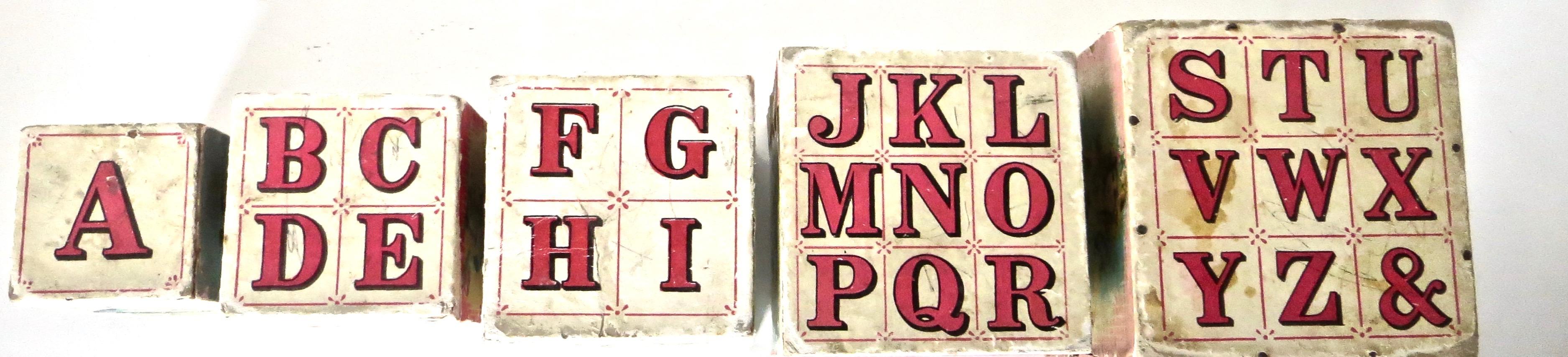 Lithographed Victorian Alphabet Nesting Blocks by McLoughlin American circa 1890 3