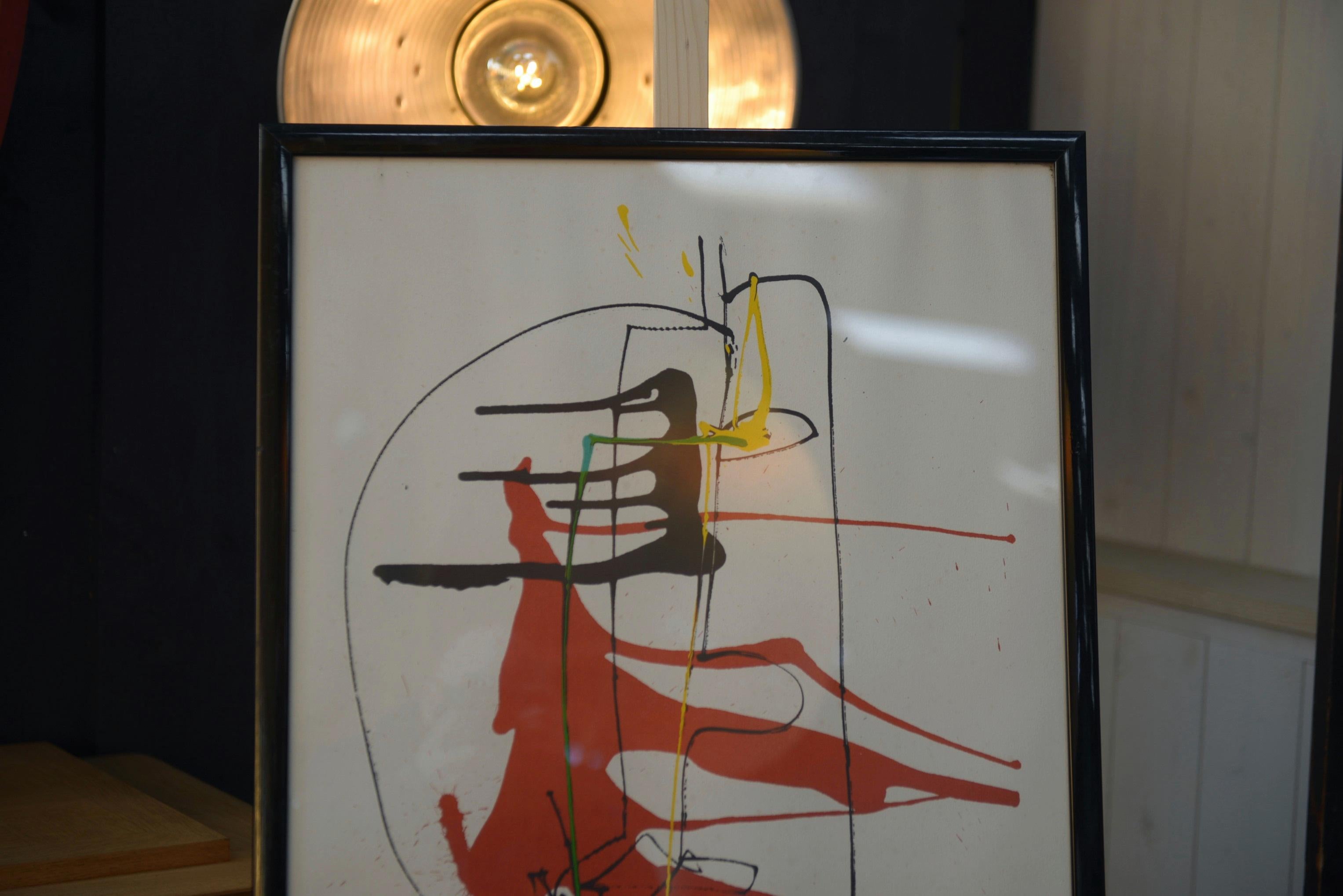 French Lithographie art moderne Mendocino numéroté 44/250 signé RIVES XXème For Sale