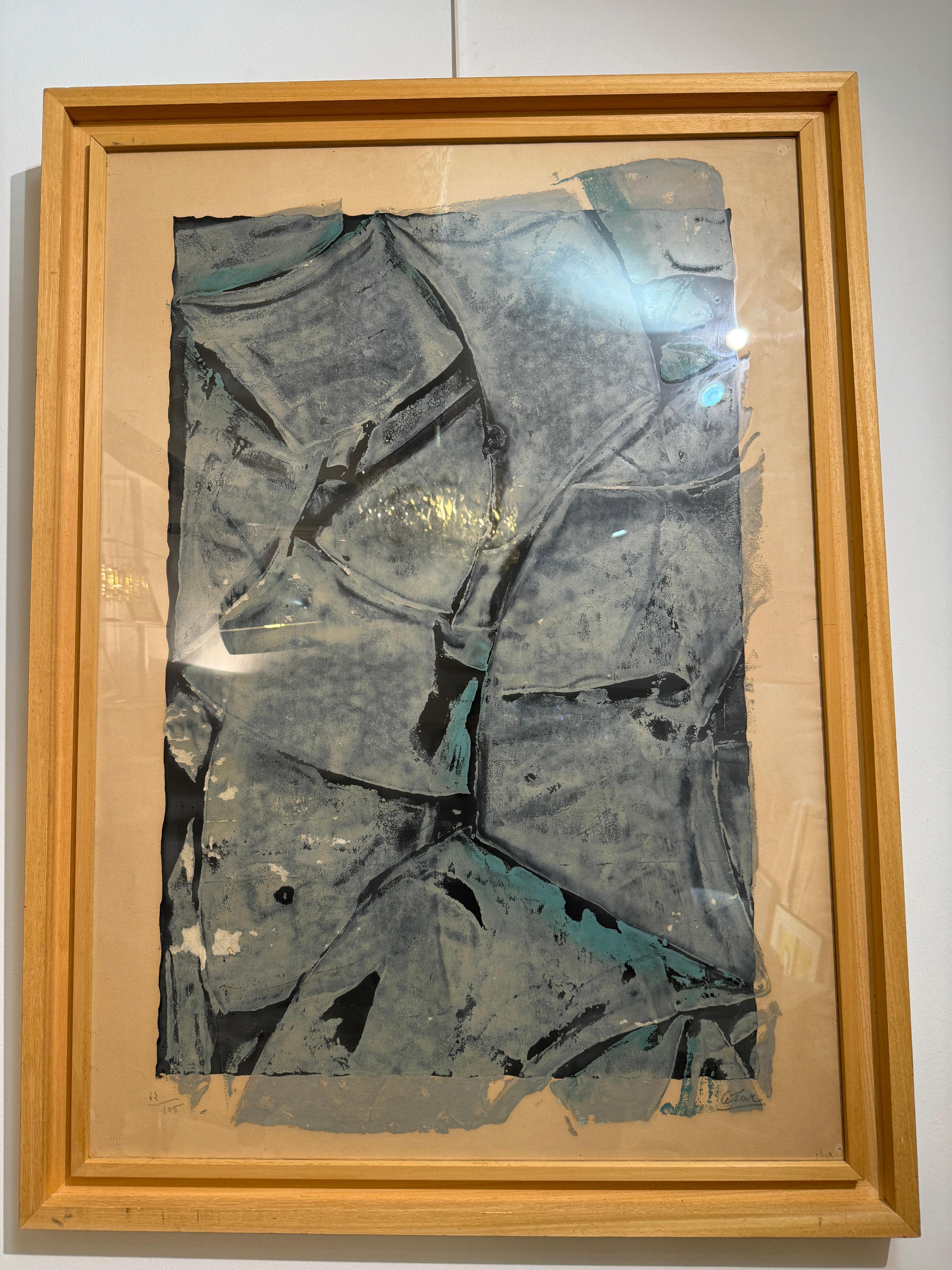 Lithographie “Compression” par César Baldaccini – Œuvre Signée (Europäisch) im Angebot