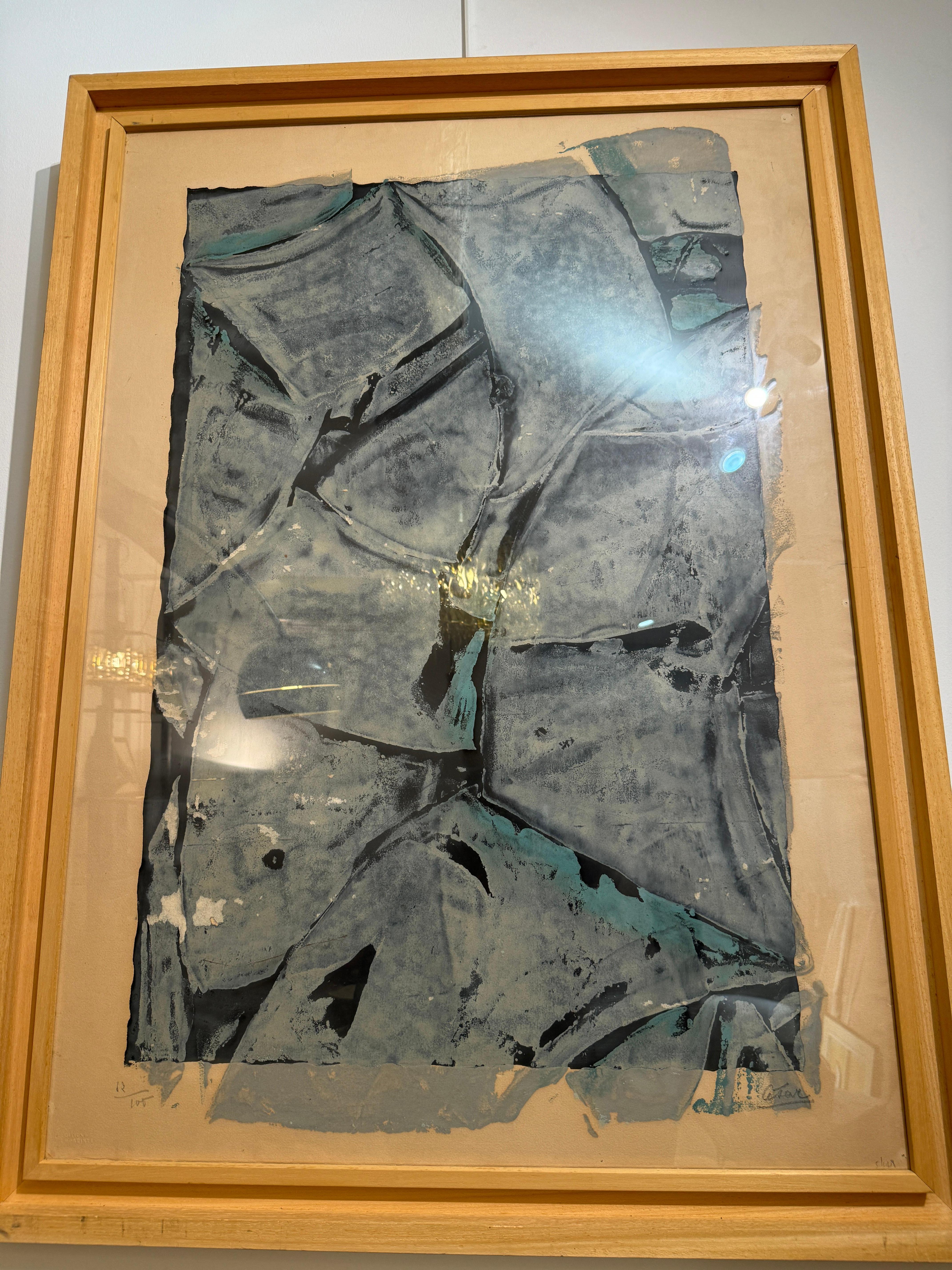 Lithographie “Compression” par César Baldaccini – Œuvre Signée (Papier) im Angebot