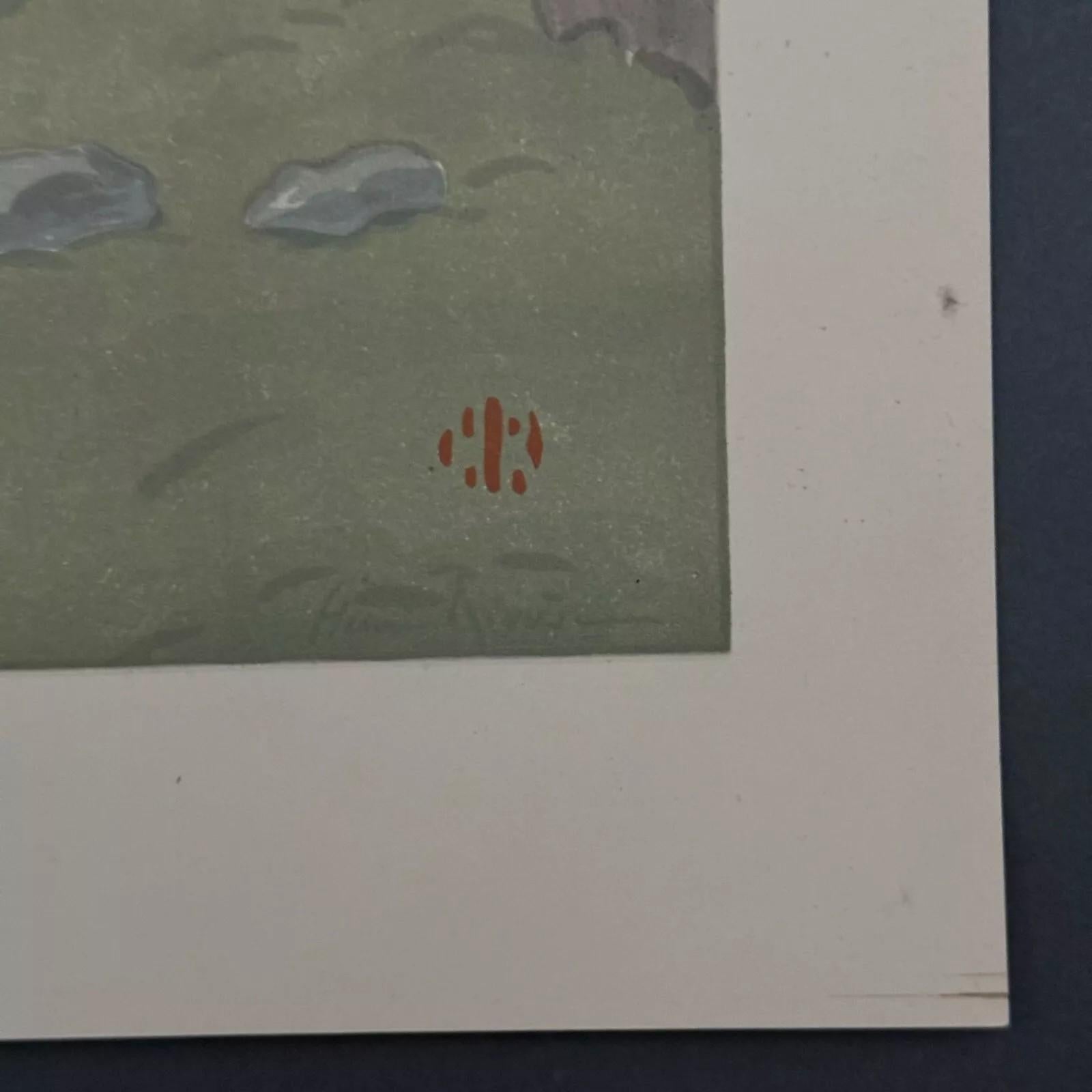 French Lithograph by Henri Rivière – La Féérie des Heures – La Brume For Sale