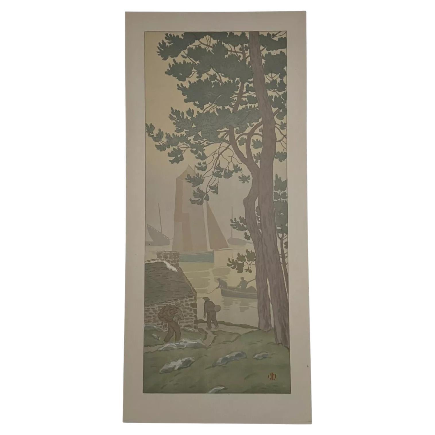 Lithographie von Henri Rivière La Féérie des Heures - La Brume