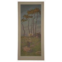 Lithographie par Henri Rivière La Féérie des Heures - La Pleine Lune