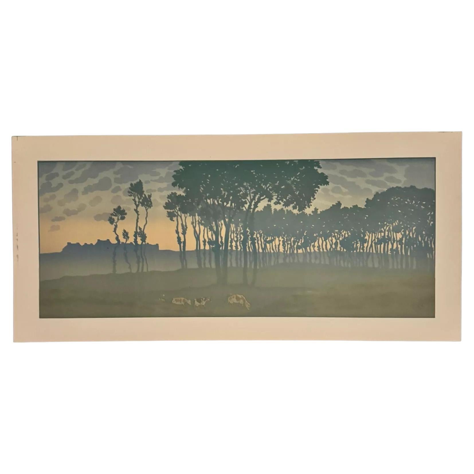 Lithographie von Henri Rivière La Féérie des Heures - L'Aube