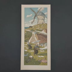 Lithograph by Henri Rivière – La Féérie des Heures – Le Vent