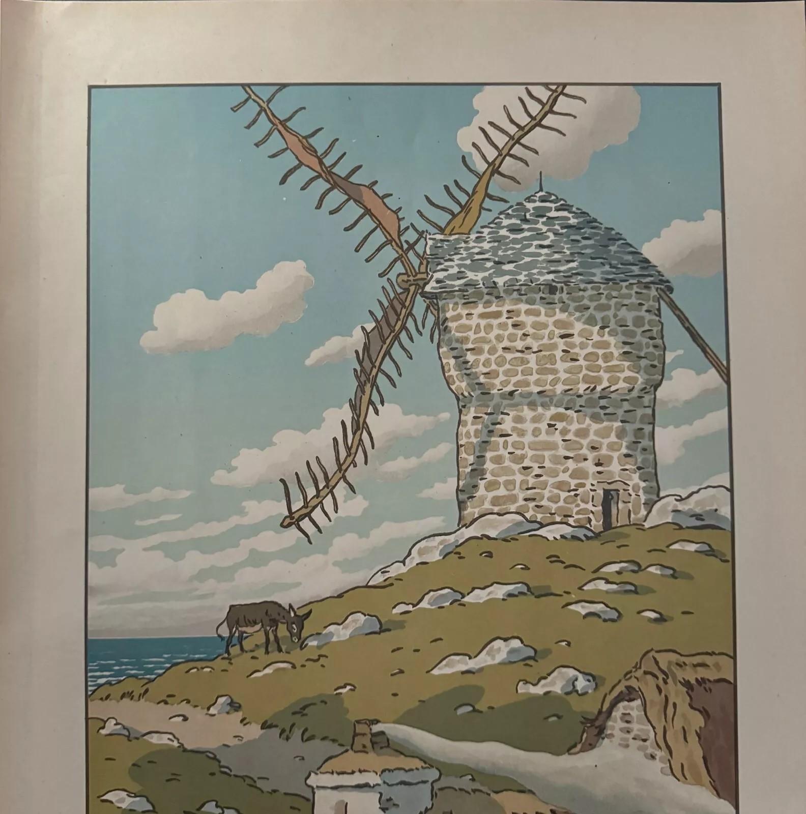 Lithographie von Henri Rivière La Féérie des Heures - Le Vent (20. Jahrhundert) im Angebot