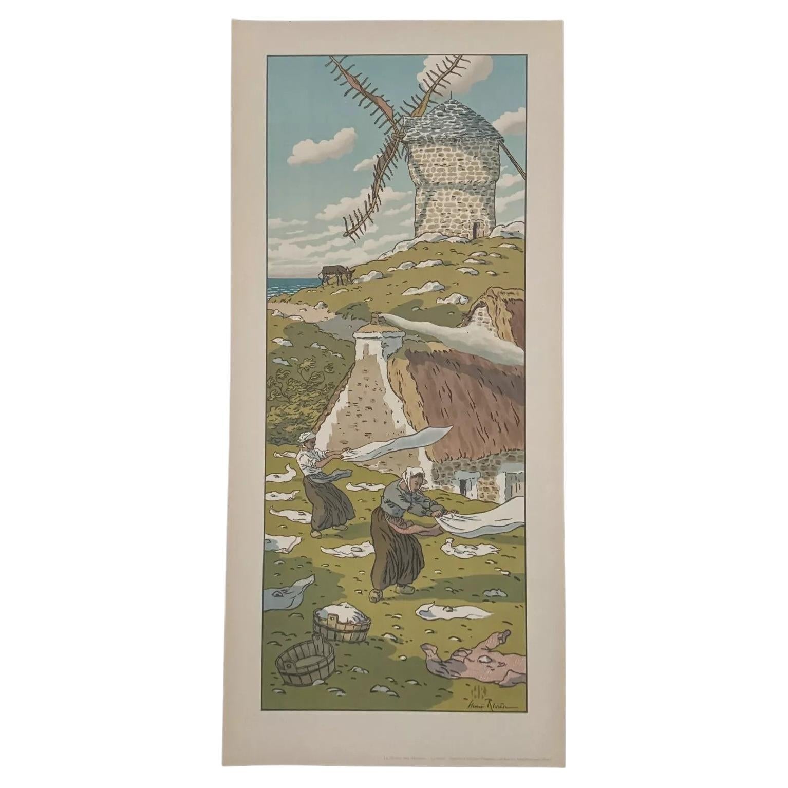 Litografia di Henri Rivière La Férie des Heures - Le Vent