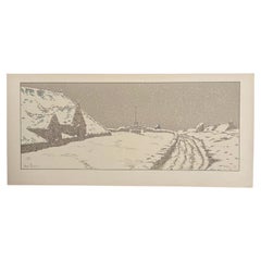 Lithographie von Henri Rivière La Neige