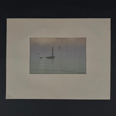 Lithograph by Henri Rivière – Le Beau Pays de Bretagne – Brume en Mer
