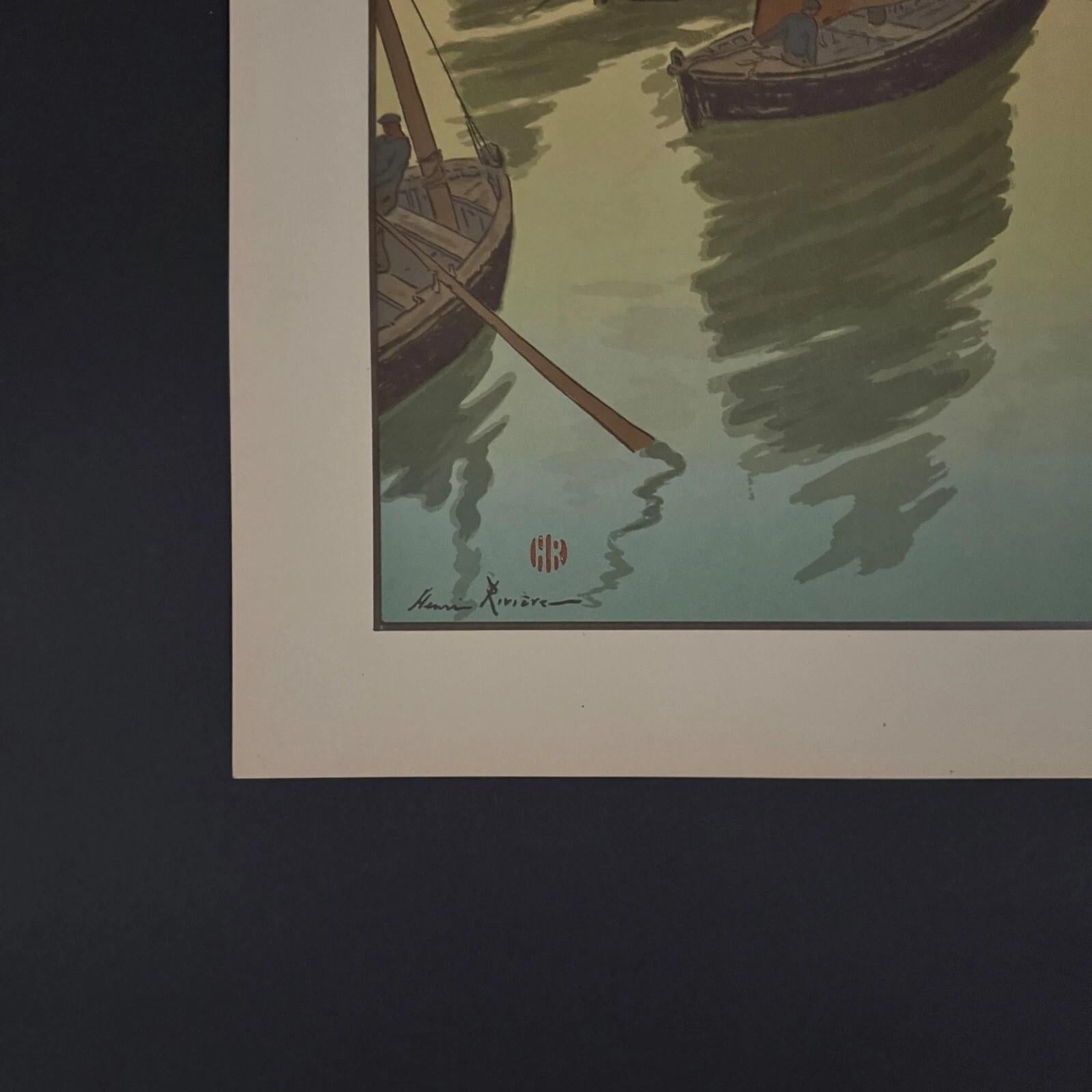 French Lithograph by Henri Rivière titled 