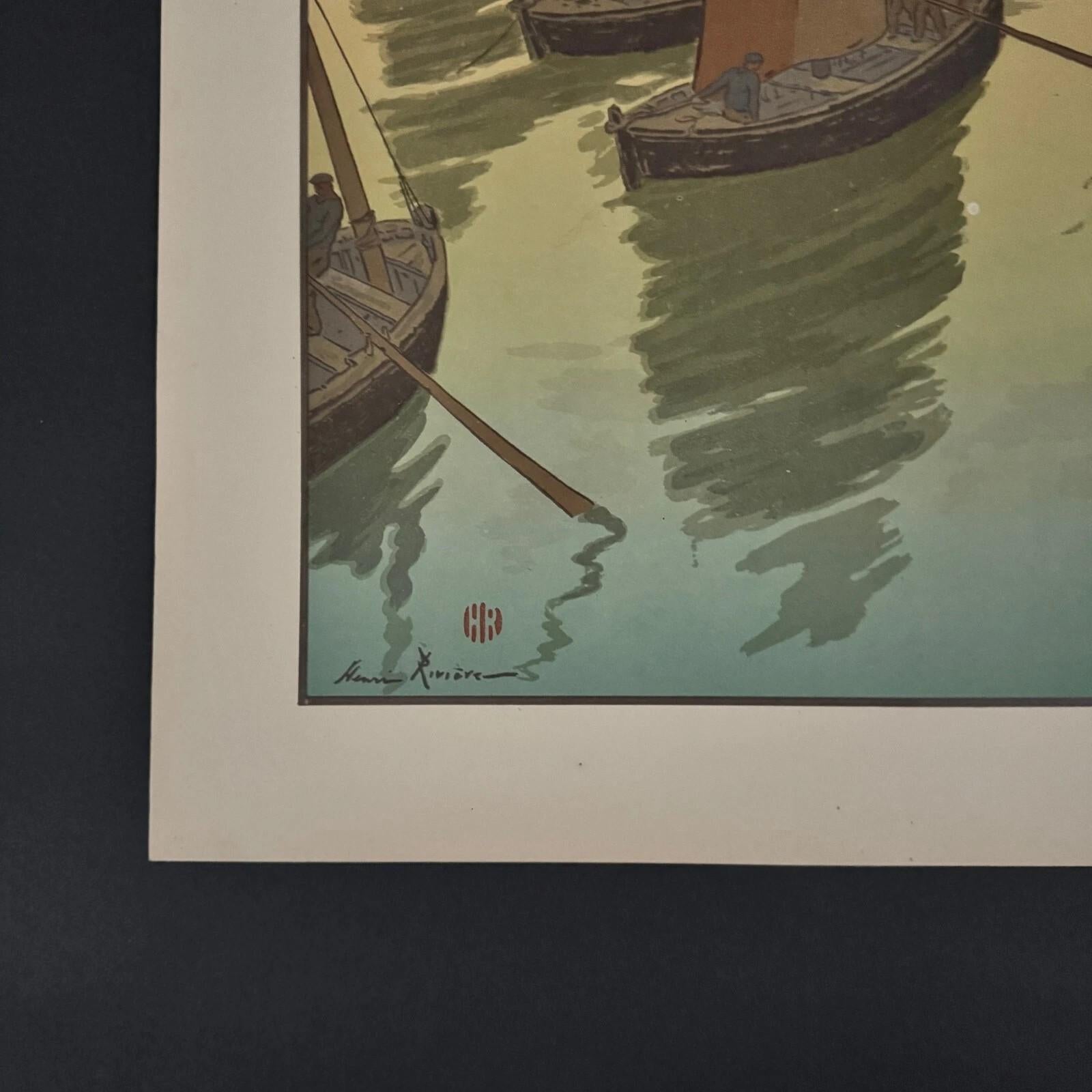 French Lithograph by Henri Rivière titled 