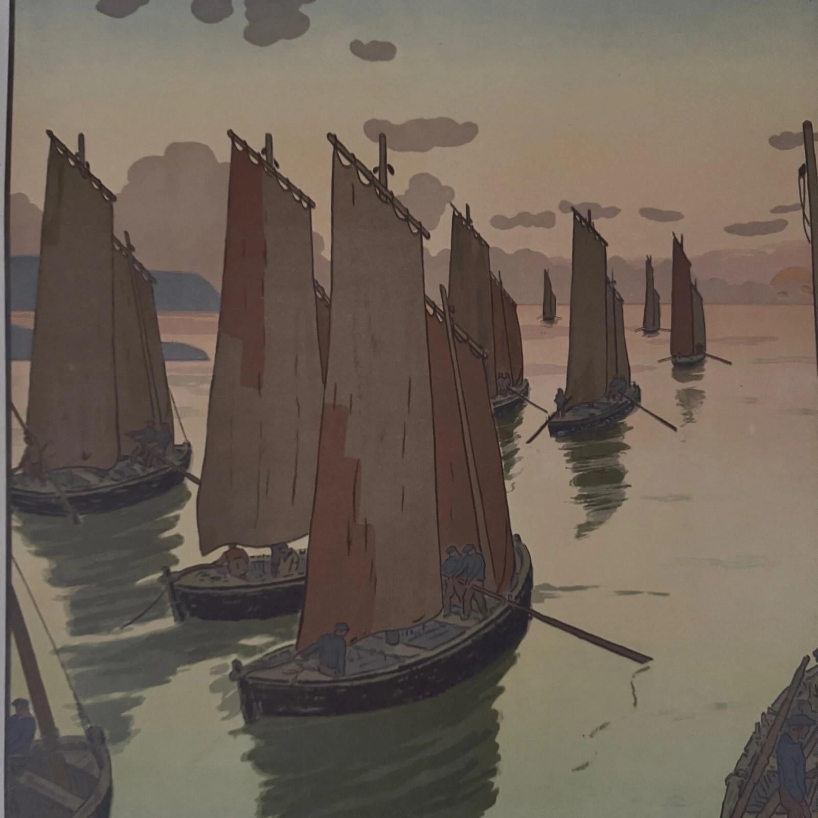 20th Century Lithograph by Henri Rivière titled 