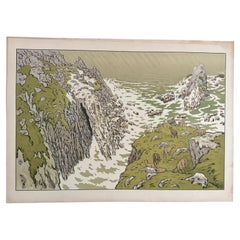 Lithographie par Henri Rivière Les Aspects de la Nature - La Falaise