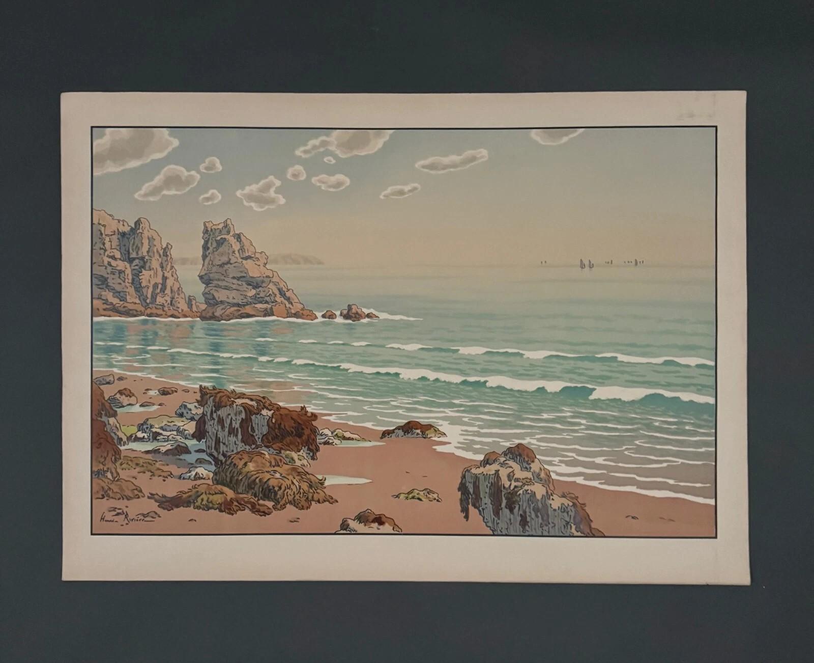 Litographie par Henri Rivière Los Aspectos de la Naturaleza - El Mar en venta 4